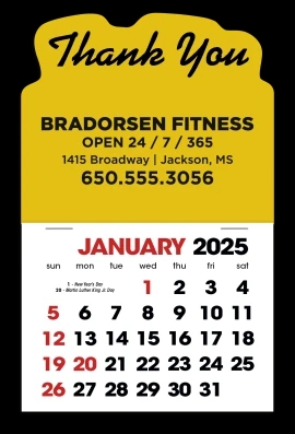 Product: Thank You Stick Up Calendar
