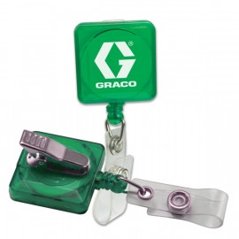 Product: Pad Printed Retractable Badge Holder (Square w/ Alligator Clip)
