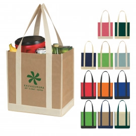 Product: NON-WOVEN TWO-TONE SHOPPER TOTE BAG