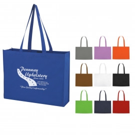 Product: NON-WOVEN SHOPPER TOTE BAG WITH HOOK AND LOOP CLOSURE