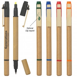 Product: DUAL FUNCTION ECO-INSPIRED PEN WITH HIGHLIGHTER