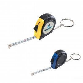 Product: RUBBER TAPE MEASURE KEY TAG WITH LAMINATED LABEL