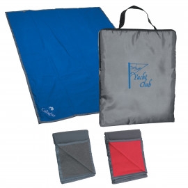 Product: REVERSIBLE FLEECE/NYLON BLANKET WITH CARRY CASE ( Silk-Screen )