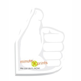 Product: BIC 4"x3" Adhesive Die Cut 25 Sheet Notepad (Thumbs Up)
