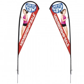 Product: 11.5' Tear Drop Double Sided Sail Sign Kit w/ Spike Base