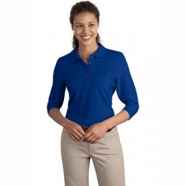 Product: Port Authority® Ladies Silk Touch 3/4-Sleeve Polo