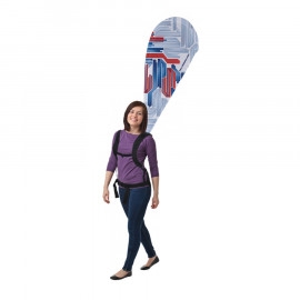 Product: Double Sided Walking Backpack Bowflag w/ Multiflag