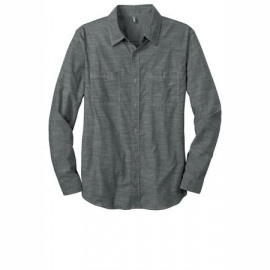 Product: District Made® - Mens Long Sleeve Washed Woven Shirt
