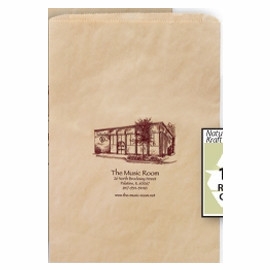Product: White Kraft Paper Merchandise Bag (6 1/2"x9 1/4")