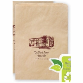 Product: Natural Kraft 100% Recycled Paper Merchandise Bag (6 1/2"x9 1/4")