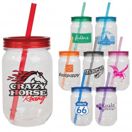 Product: Jammer II 24 oz Mason Jar Style Acrylic Tumbler