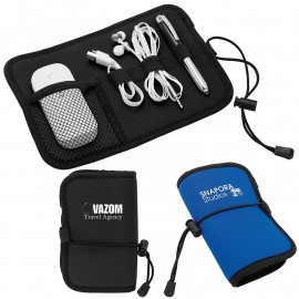 Product: Somalia Neoprene Roll-Up Tech Organizer