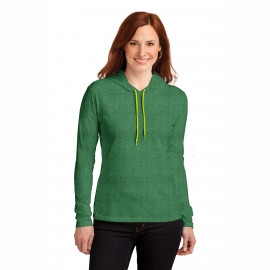 Product: Anvil® Ladies 100% Ring Spun Cotton Long Sleeve Hooded T-Shirt