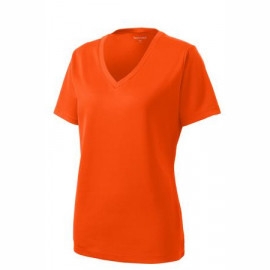 Product: Sport-Tek® Ladies PosiCharge RacerMesh V-Neck Tee