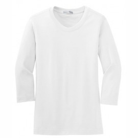 Product: Port Authority® Ladies Modern Stretch Cotton 3/4-Sleeve Scoop Neck Shirt