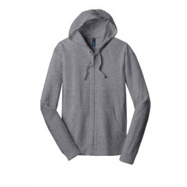 Product: District® Young Mens Lightweight Jersey Full-Zip Hoodie