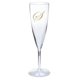 Product: 6 Oz. Clear Plastic Champagne Flute