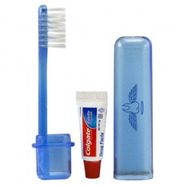 Product: Travel Toothbrush & Colgate® Toothpaste