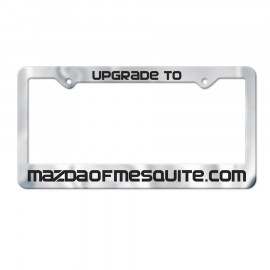 Product: Chrome Faced Auto License Frame w/ 2 Holes & Large Bottom Panel