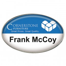 Product: Oval Name Badge (Jewelers Pin)