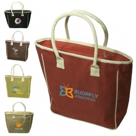 Product: SEVILLE JUTE/CANVAS TOTE