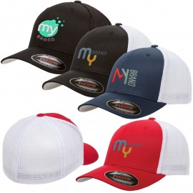 Product: FLEXFIT® 6 PANEL FITTED TRUCKER CAP