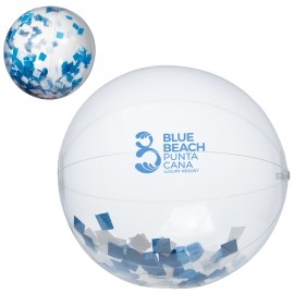 Product: 16" CONFETTI FILLED ROUND BEACH BALL