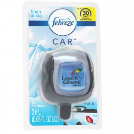 Product: Febreze® CAR Vent Clip, Linen & Sky scent, Clamshell Upgrade