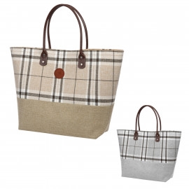 Product: Tartan Jute Tote Bag