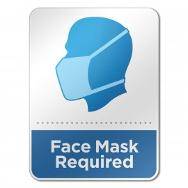 Product: 6" X 8" FACE MASK WALL SIGN
