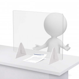 Product: 1/4" DISTANCING BARRIER WITH ACRYLIC LEGS