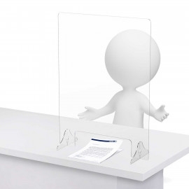 Product: 1/8" DISTANCING BARRIER WITH ACRYLIC LEGS