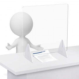 Product: ¼" Distancing Barrier With Acrylic Legs