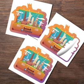 Product: 4" x 4" Kiss Cut Stickers