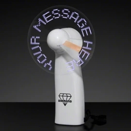 Product: PRE-PROGRAMMED WHITE MESSAGE FANS WITH WHITE LEDS