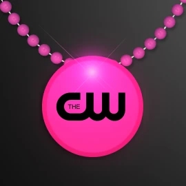 Product: Pink LED Circle Badge with Beads