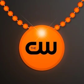 Product: Orange LED Circle Badge with Beads