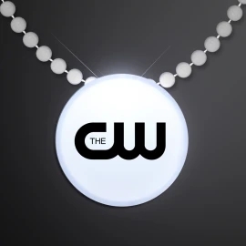Product: White LED Circle Badge with Beads
