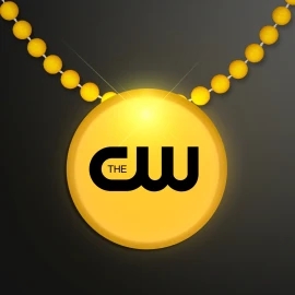 Product: Yellow LED Circle Badge with Beads