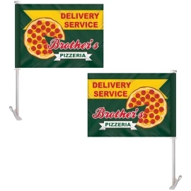 Product: 11.5" x 15" Double Sided Digitally Printed Custom Car Flag