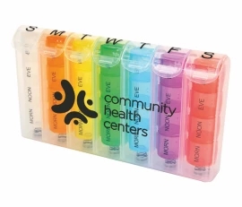 Product: Rainbow Pop-Up Weekly Pill Box
