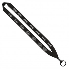 Product: 3/4" Knitted Cotton Lanyard w/Metal Crimp & Rubber O-Ring