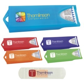 Product: Colored Dispenser w/Custom-Printed Bandages