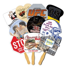 Product: Stock Shaped Paper Sandwiched Fans