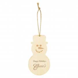 Product: WOOD ORNAMENT - SNOWMAN