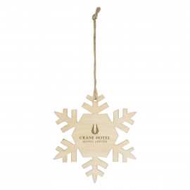 Product: WOOD ORNAMENT - SNOWFLAKE