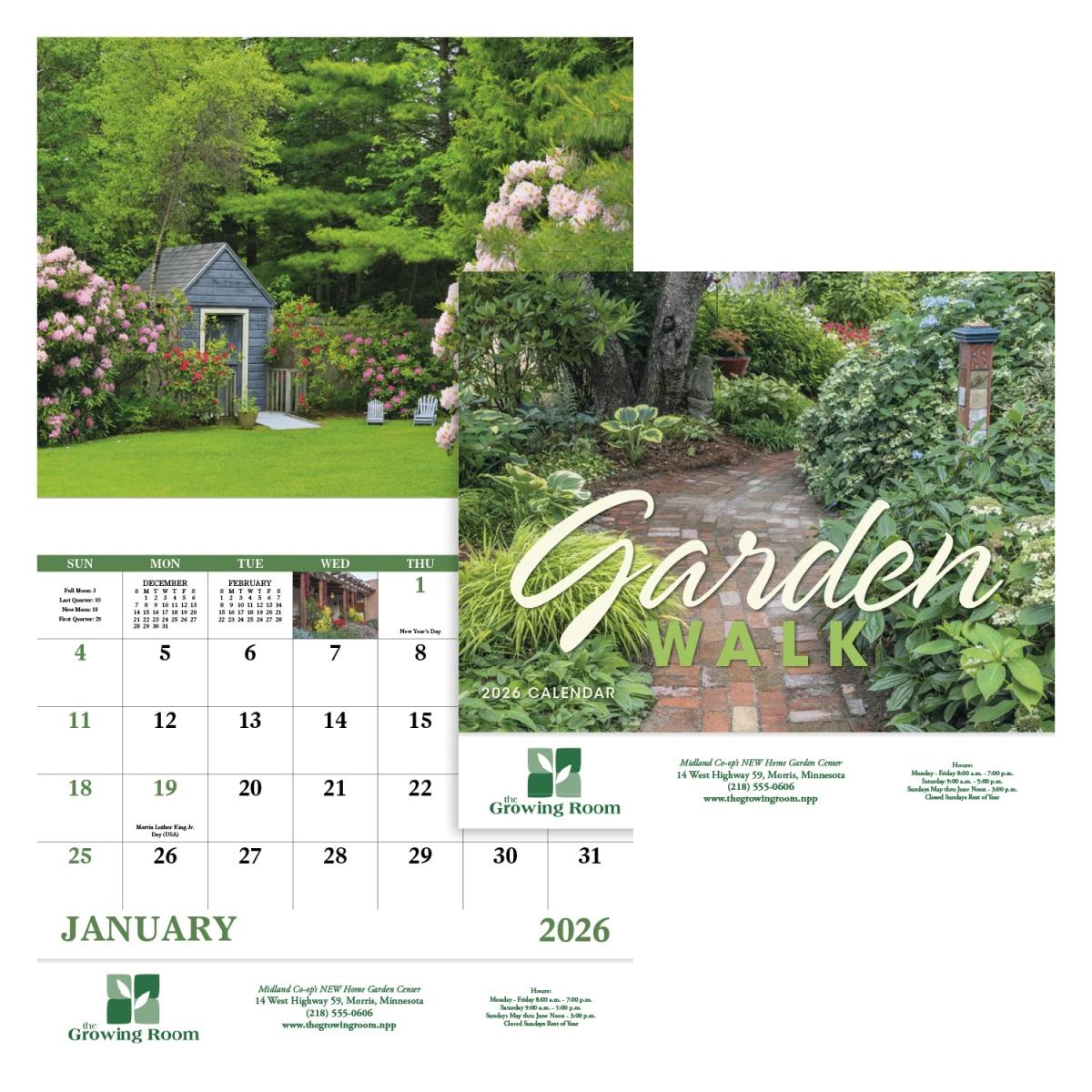 Garden Walk Calendar, Spiral