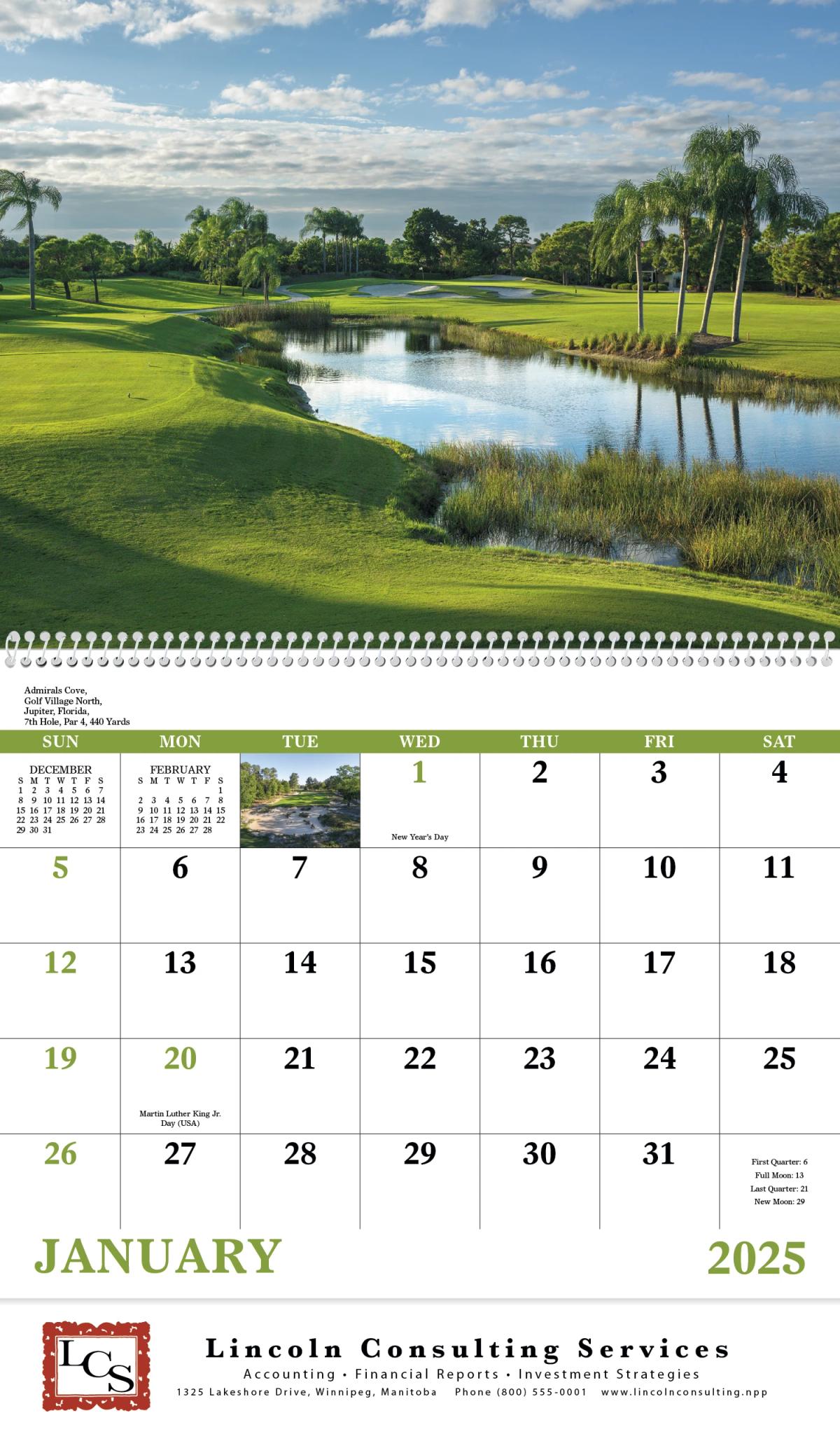 Fairways & Greens Calendar