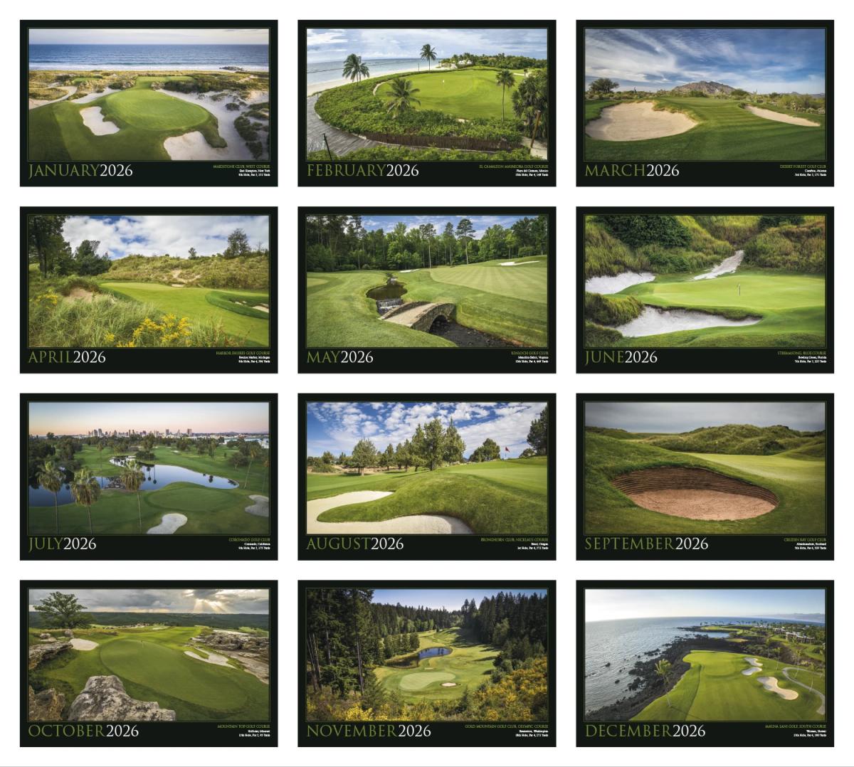 Golf America Calendar
