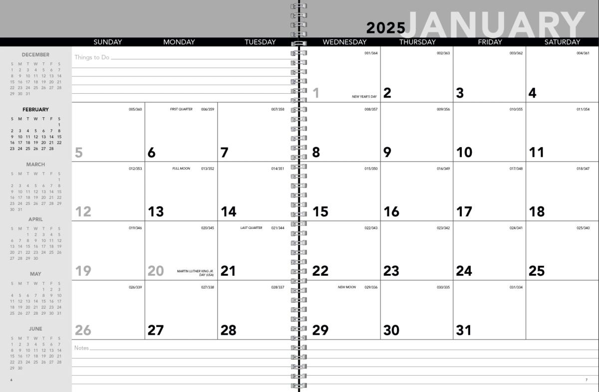 Standard Year Desk Planner with Custom Cover